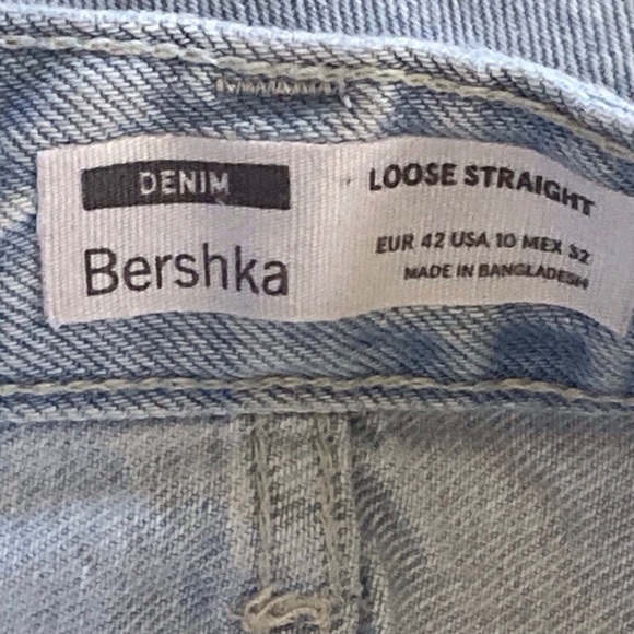 Bershka Loose Fit Straight Leg Light Wash Jeans, Women’s size 10 - Picture 4 of 14